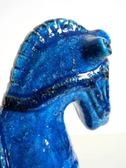 Cheval en céramique des années 60 de la collection Rimini Blue par Aldo Londi pour Bitossi