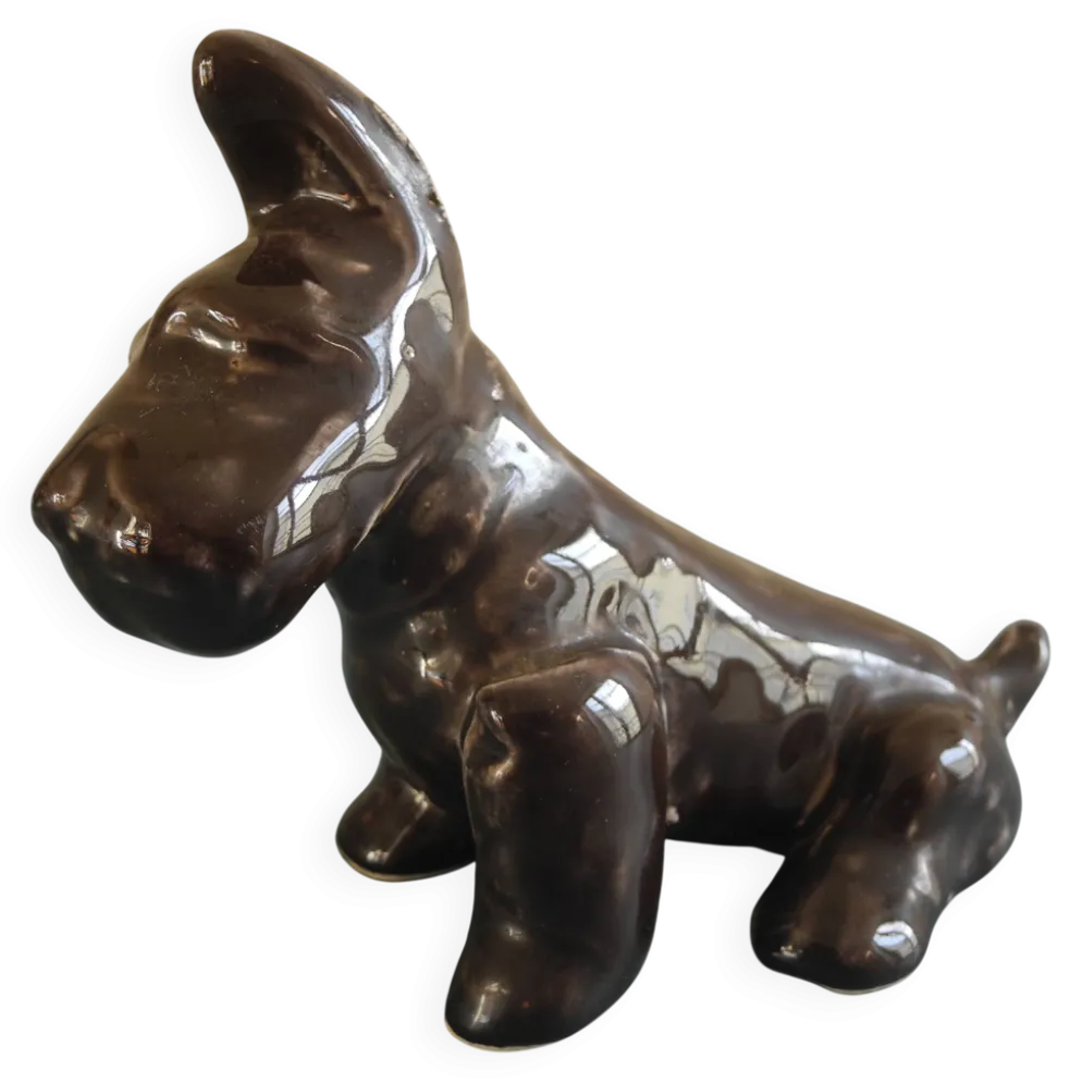 Chien en céramique, années 50