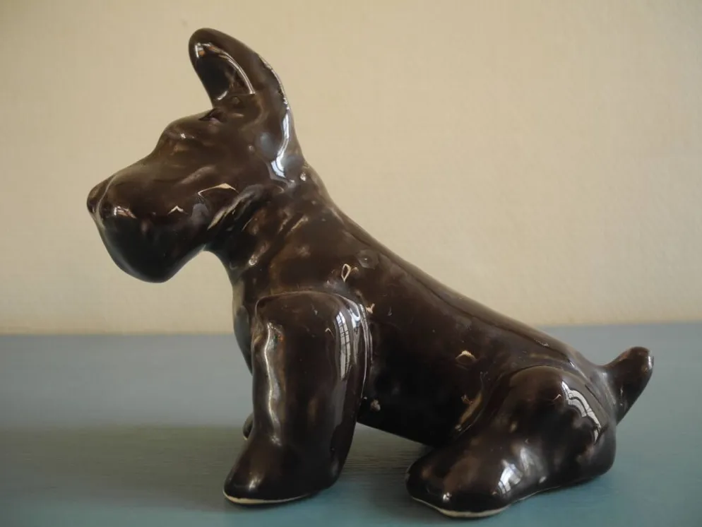 Chien en céramique, années 50