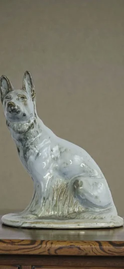 Chien en Faïence, Moulin Des Loups Orchies, Art Déco