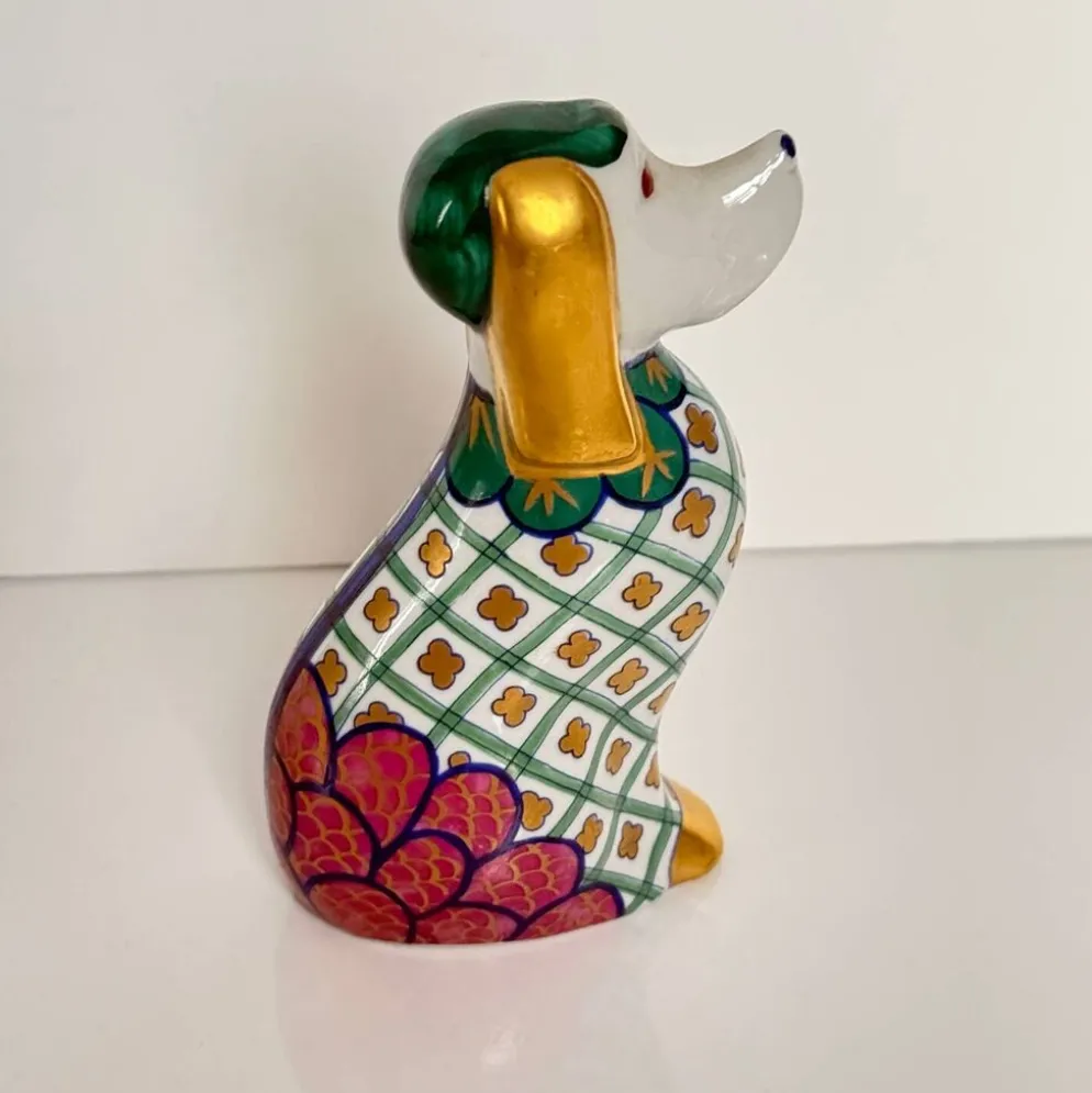Chien en porcelaine par Lancel