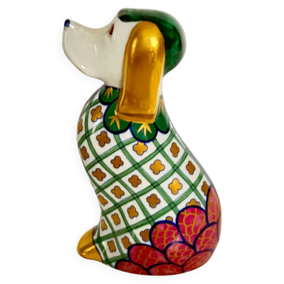 Chien en porcelaine par Lancel