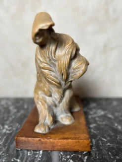 Chien terre cuite Signé R.Pollin