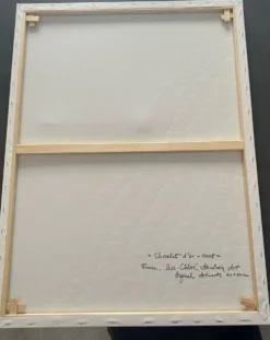Chocolat d’or Œuvre Texturée Originale 60x80cm Fait Main en France