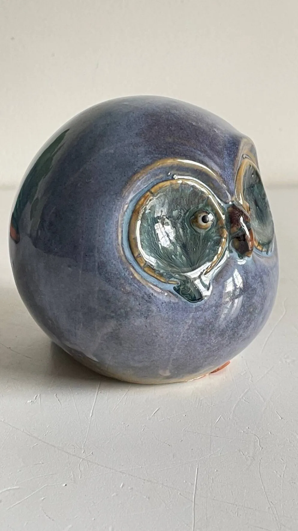 Chouette céramique artisanale vintage