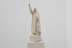 « Christ Roi dans notre maison » Statue en plâtre, Belgique, vers 1920