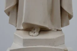 « Christ Roi dans notre maison » Statue en plâtre, Belgique, vers 1920