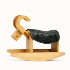 Chèvre à bascule en bois vintage des années 1960