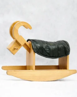Chèvre à bascule en bois vintage des années 1960