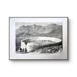 Cimetière guèbre près de Téhéran, Iran. Imprimée en 1866.
