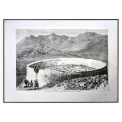 Cimetière guèbre près de Téhéran, Iran. Imprimée en 1866.