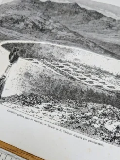 Cimetière guèbre près de Téhéran, Iran. Imprimée en 1866.