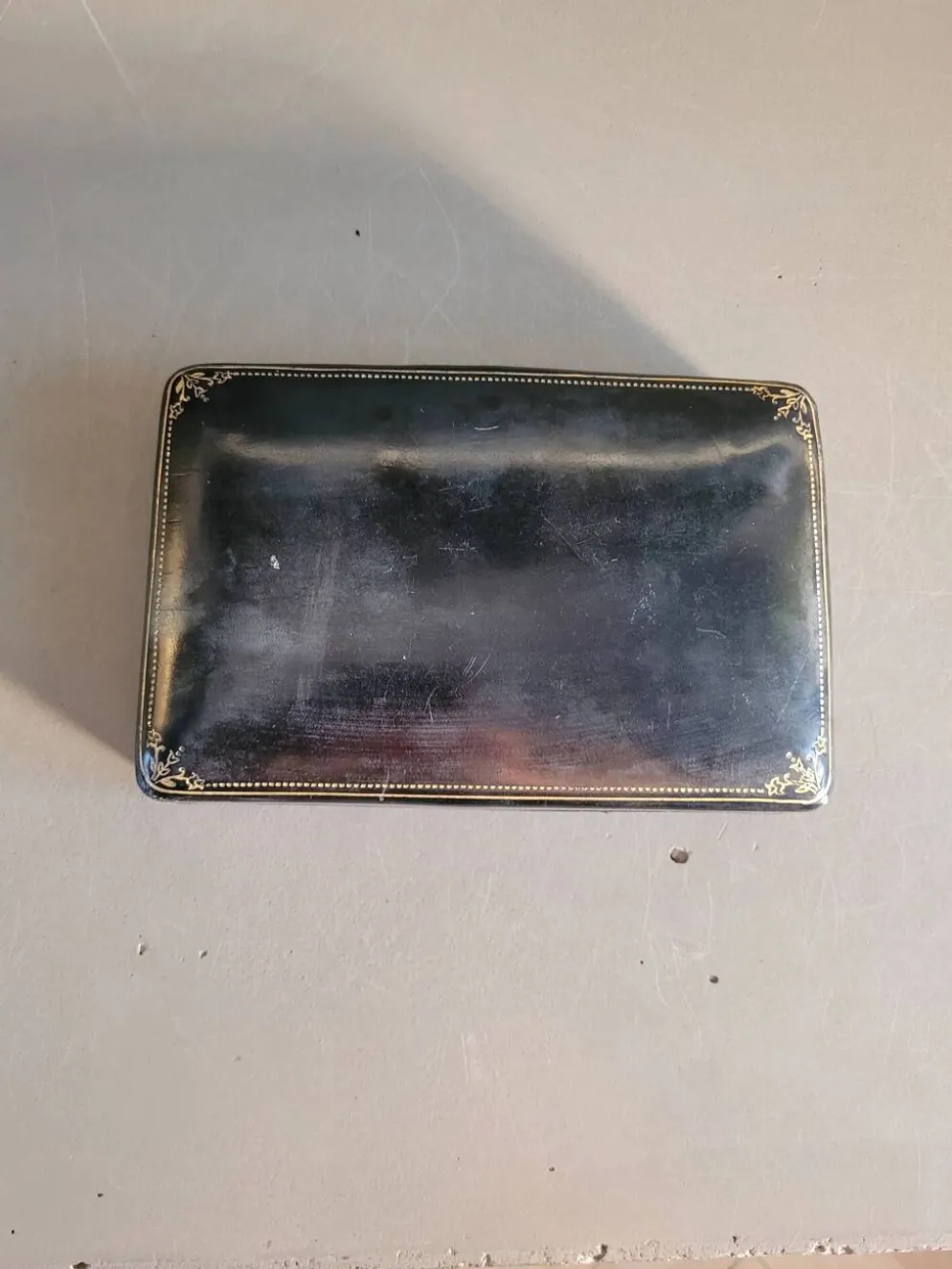 Coffret ancien de jeux de cartes FFB en cuir véritable