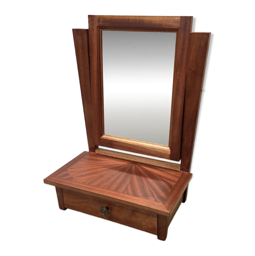 Coiffeuse Art Déco française avec miroir pivotant