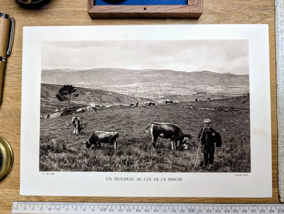 Col de la Perche, Pyrénées-Orientales, planche photo imprimée en 1937.