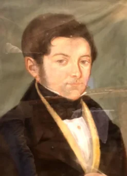 École française du XIXe.portrait de notable.pastel