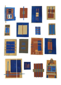 Collage bleu et beige