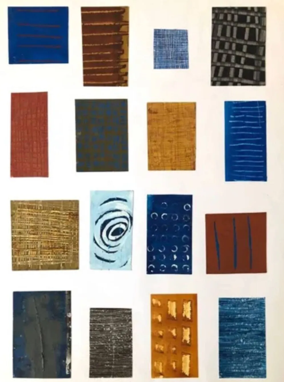 Collage de papier gouaché