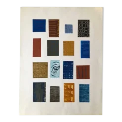Collage de papier gouaché