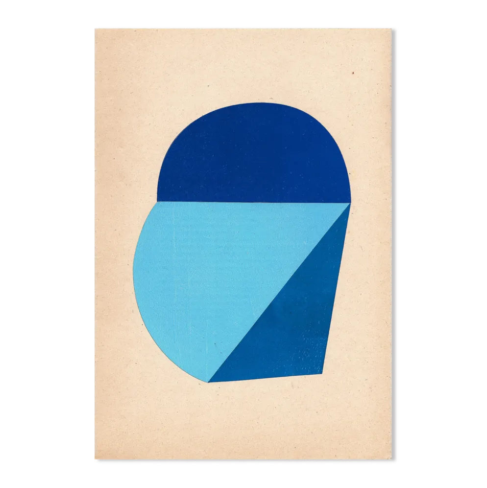Collage moderniste sur papier ancien signé Eawy