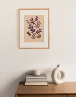 Collage sur papier ancien d'inspiration Matisse signé Eawy