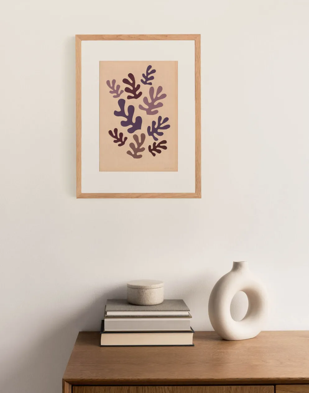 Collage sur papier ancien d'inspiration Matisse signé Eawy