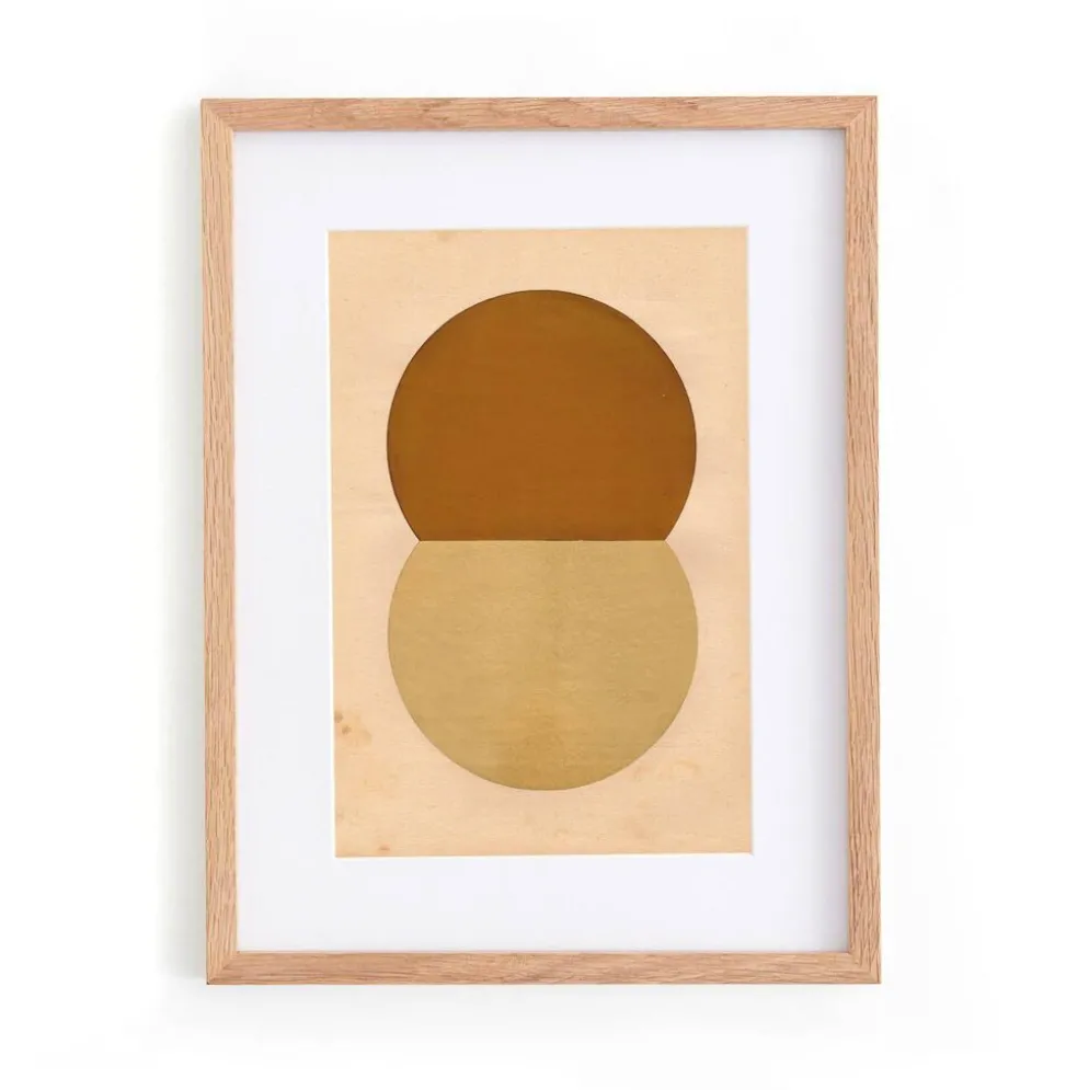 Collage sur papier ancien signé Eawy