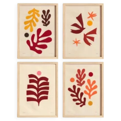 Collection de 4 collages d'inspiration Matisse signée Eawy