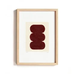 Collection de 4 peintures abstraites sur papier col.marron signées Eawy