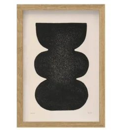 Collection de 4 peintures abstraites noires signées Eawy