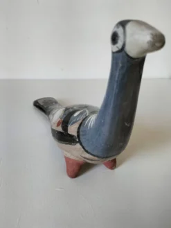 Colombe en céramique du Mexique – Décor au chat nahual