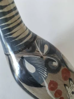 Colombe en céramique du Mexique – Décor au chat nahual