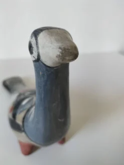 Colombe en céramique du Mexique – Décor au chat nahual