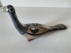 Colombe en céramique du Mexique – Décor au chat nahual