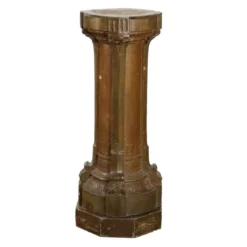 Colonne ancienne de style classique en terre cuite peinte, Italie, XIXe siècle