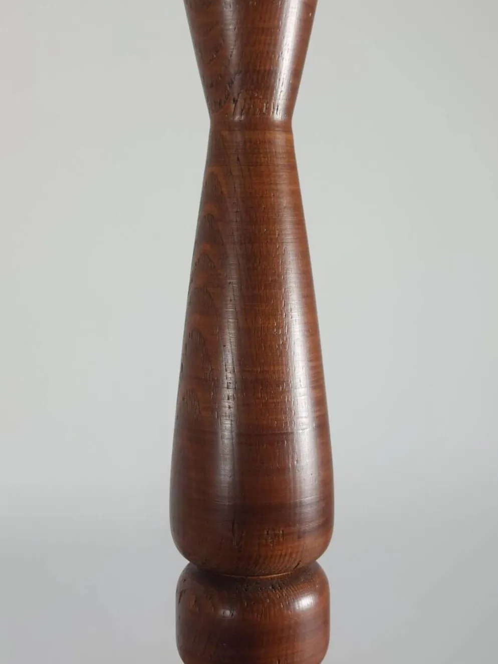 Colonne de support à fleurs vintage en bois tourné