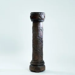 Colonne en acajou sculpté à la main, années 1950