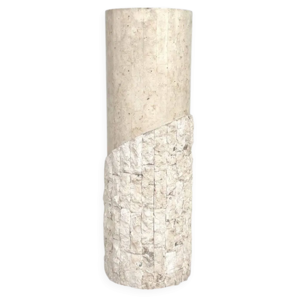 Colonne en marqueterie de pierre