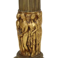 Colonne en résine dorée classique style baroque 20e siècle