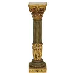 Colonne en résine dorée classique style baroque 20e siècle
