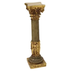 Colonne en résine dorée classique style baroque 20e siècle