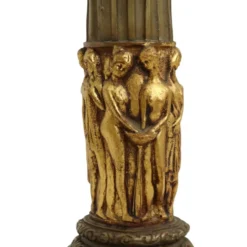 Colonne en résine dorée classique style baroque 20e siècle