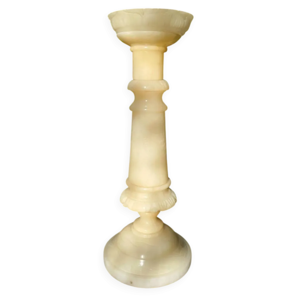 Colonne piédestal en albâtre XIXe