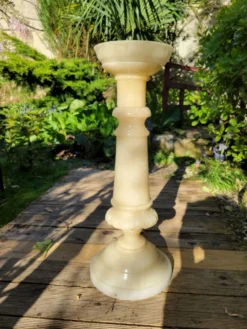 Colonne piédestal en albâtre XIXe