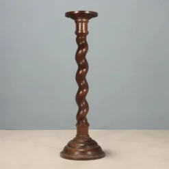 Colonne, piédestal en noyer ancien, Italie, fin du XIXe siècle