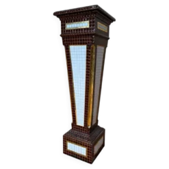 Colonne - Sellette - Gaine Art Déco – Faïence émaillée mosaïque – Années 19