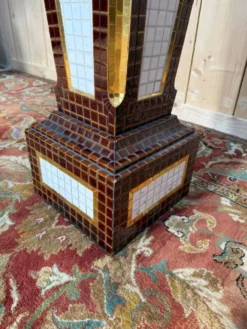 Colonne - Sellette - Gaine Art Déco – Faïence émaillée mosaïque – Années 19