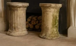 Colonnes en terre cuite antiques pour jardinières, années 1950-1960