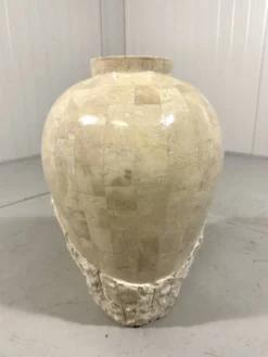 Colonnes et vase en pierre de travertin de Mactan, années 1980