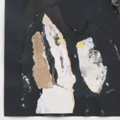 Composition, techniques mixtes sur carton Ansgar Elde, années 1980
